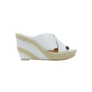 L'Amour Des Pieds white leather espadrille wedge IZUSAH sz: 8